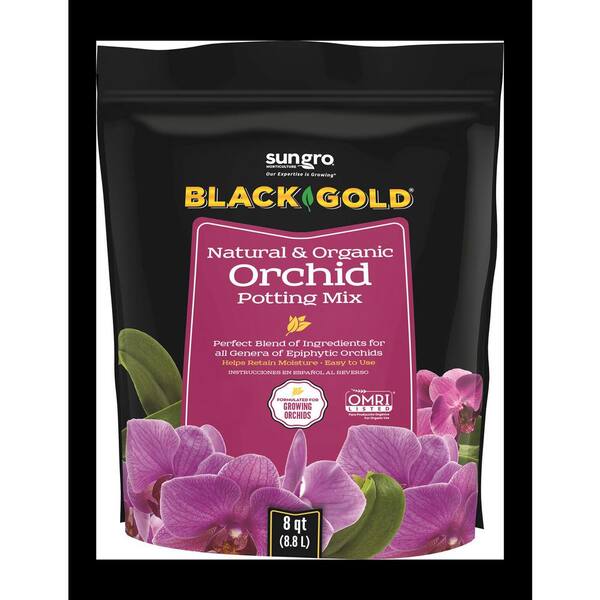 BLACK GOLD 8QT Natural and Organic Orchid Potting Mix 1411402.Q08P ...