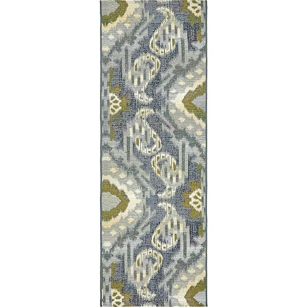 Outdoor Union Blue 2' 0 x 6' 0 Runner Rug