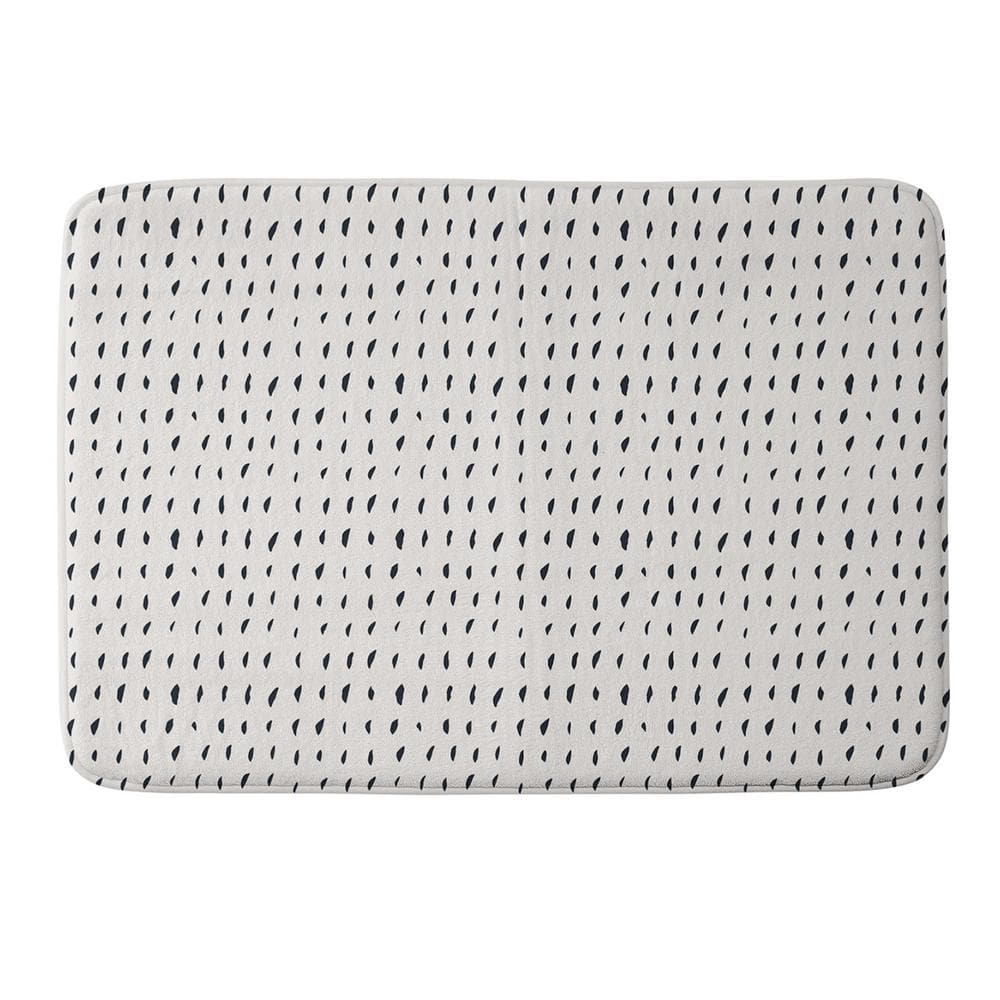 Dark Grey Pearl Plush Memory Foam Bath Mat, 21x34