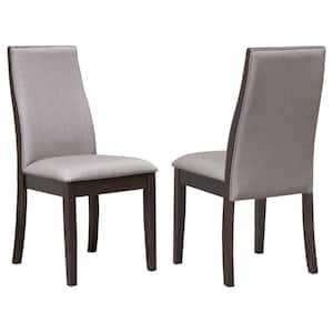 Spring Creek Taupe Fabric Side Chairs Set of 2