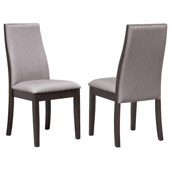 Coaster Spring Creek Taupe Fabric Side Chairs Set of 2