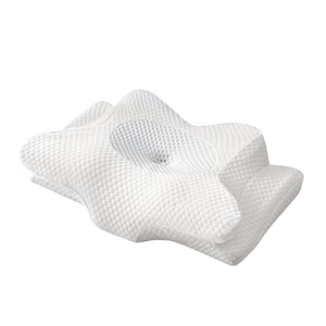 Without Pain Cervical Neck Cooling Pillow for Sleeping, Ergonomic Contour Side Sleeper Pillow, White