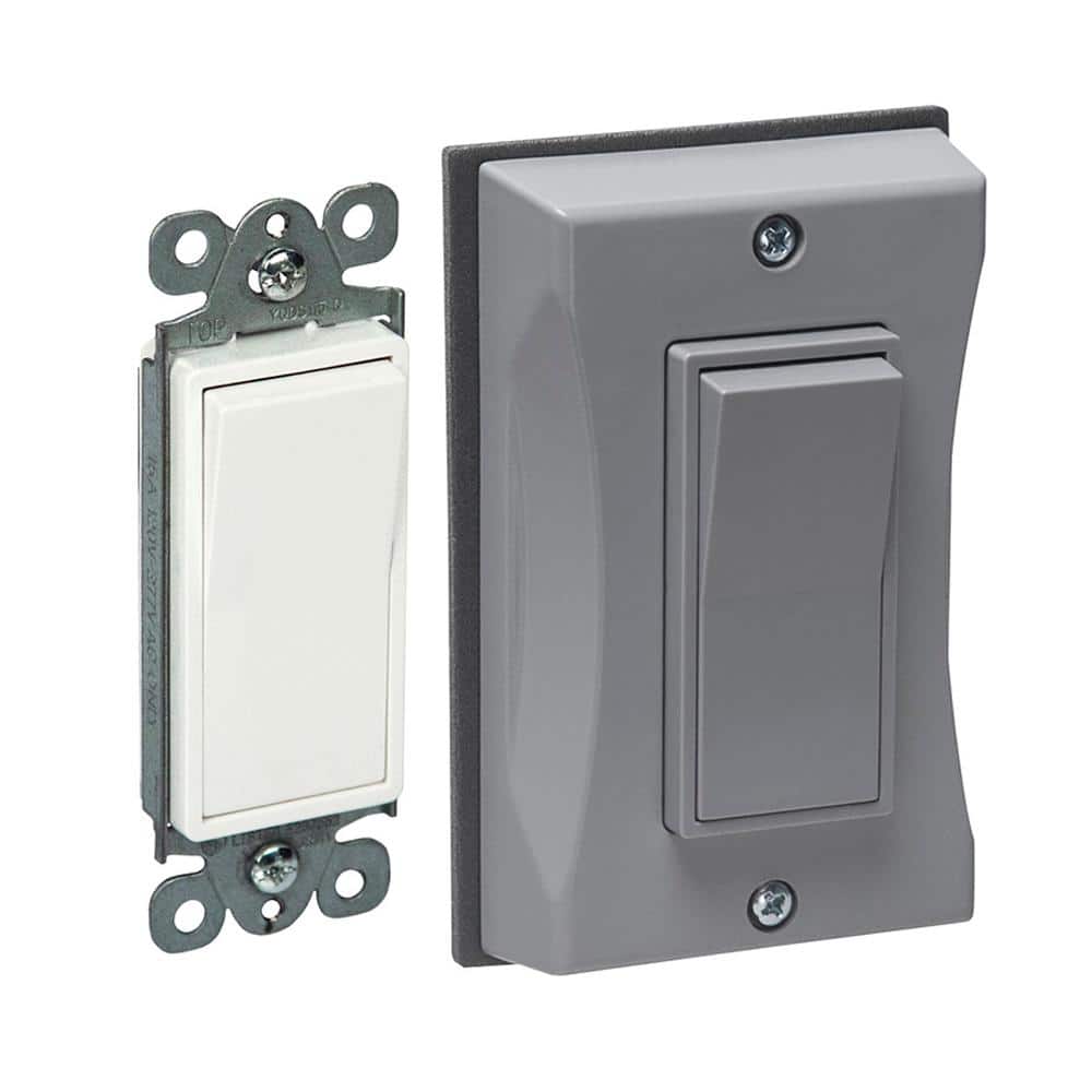 BELL N3R Nonmetal Gray 1-Gang WP Decorator Light Switch Cover, 15