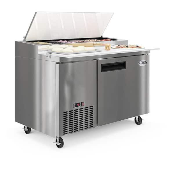 Koolmore 10 cu. ft. Commercial Pizza Prep Refrigerator in Stainless Steel, 50 in.