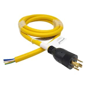 8 ft. 12/5 20 Amp, Yellow 120-Volt/208-Volt Twist Lock NEMA L21-20 Replacement Power Cord (L21-20P to 5-Wire), UL Listed