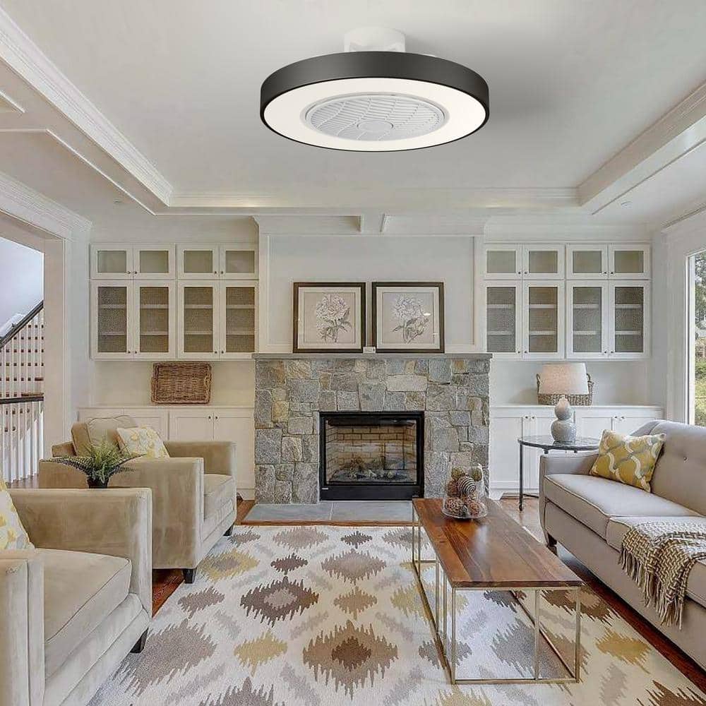 Bronze 19.6'' Low Profile LED Ceiling Fan with Remote