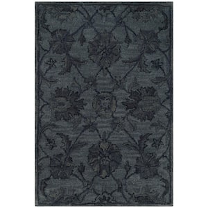 Antiquity Gray/Multi 2 ft. x 4 ft. Floral Area Rug
