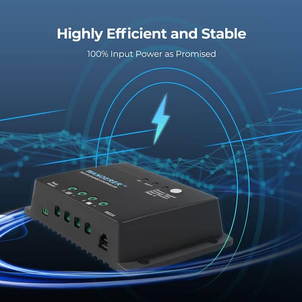Renogy Wanderer 30 Amp 12V PWM Solar Charge Controller for AGM