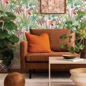 Flamingo Daydream Cactus Rose Removable Peel and Stick Vinyl Wallpaper, 28 sq. ft.