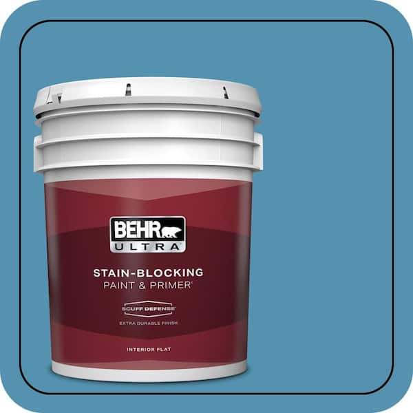 BEHR ULTRA 5 gal. #M490-5 Jet Ski Extra Durable Flat Interior Paint & Primer