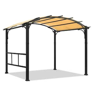 Coast Shade 10 ft. x 8 ft. Heavy-Duty Outdoor Curved Pergola Awning With Steel Frame Pergola