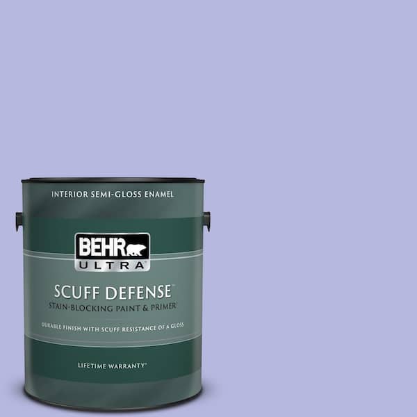 BEHR ULTRA 1 gal. #P550-3 Lavender Cloud Extra Durable Semi-Gloss Enamel Interior Paint & Primer