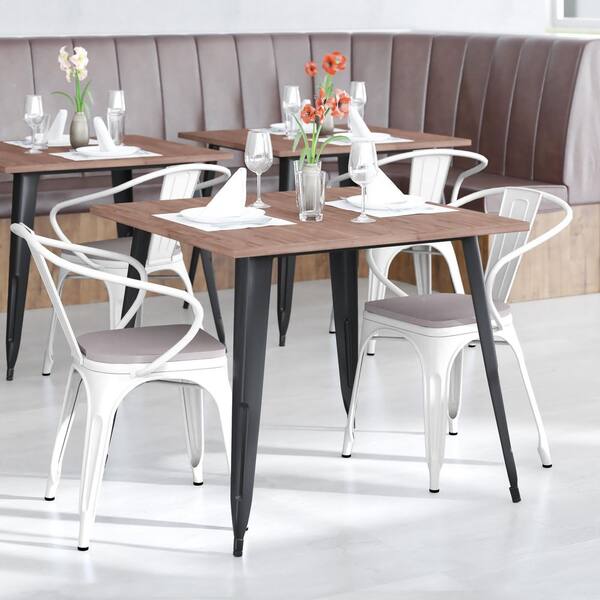 White metal outdoor online dining chairs