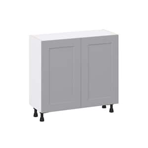 Roseland 36 in. W x 14 in. D x 34.5 in. H Assembled Shaker Full Height Doors Base Kitchen Cabinet in Slate Gray