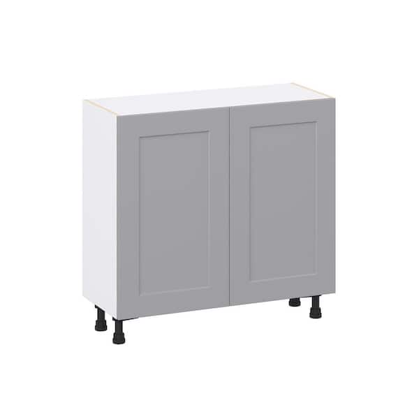 Roseland 36 in. W x 14 in. D x 34.5 in. H Assembled Shaker Full Height Doors Base Kitchen Cabinet in Slate Gray