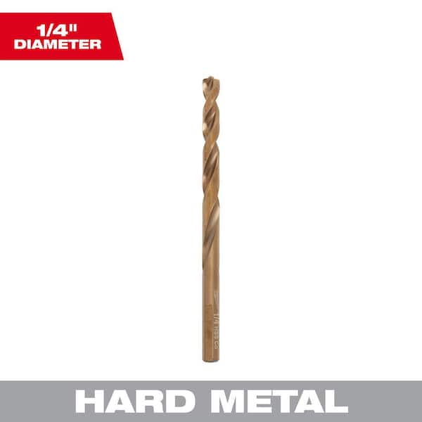 Milwaukee 1/4 in. Cobalt Red Helix Twist Drill Bit