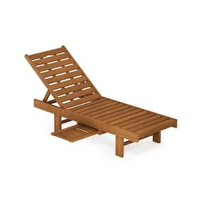 Tioman Malo Hardwood Outdoor Chaise Lounge with Tray