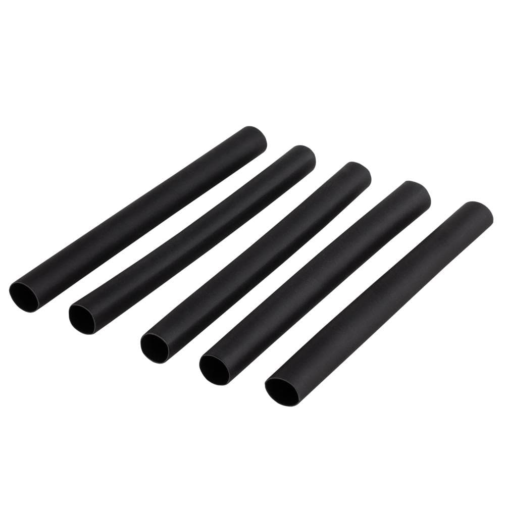 1/4 in. Heat Shrink Tubing, Black (5-Pack)