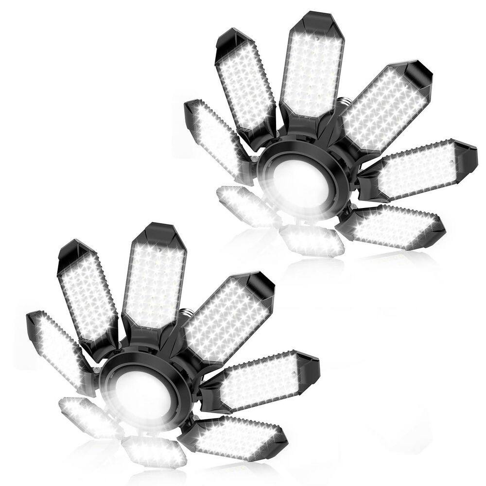 2-Pack 1.12 ft. 250-Watt Equivalent Black Screw into E26/E27 Socket, 6 Deformable Panels for Basement Workshop Warehouse price history on PriceWatchPro