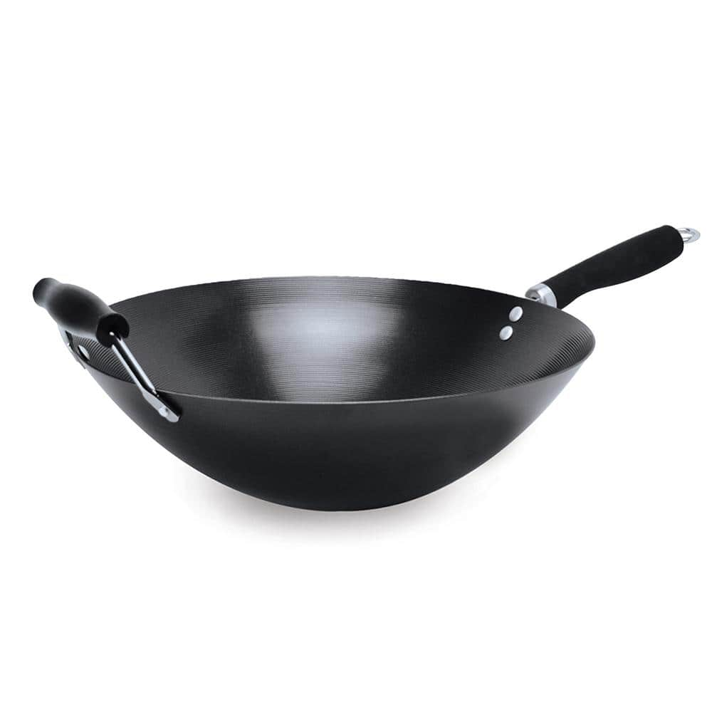 Ecolution Hong Kong Chopstick House Carbon Steel Wok with Helper Handle