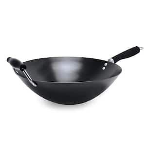 Hong Kong Chopstick House Carbon Steel Wok with Helper Handle