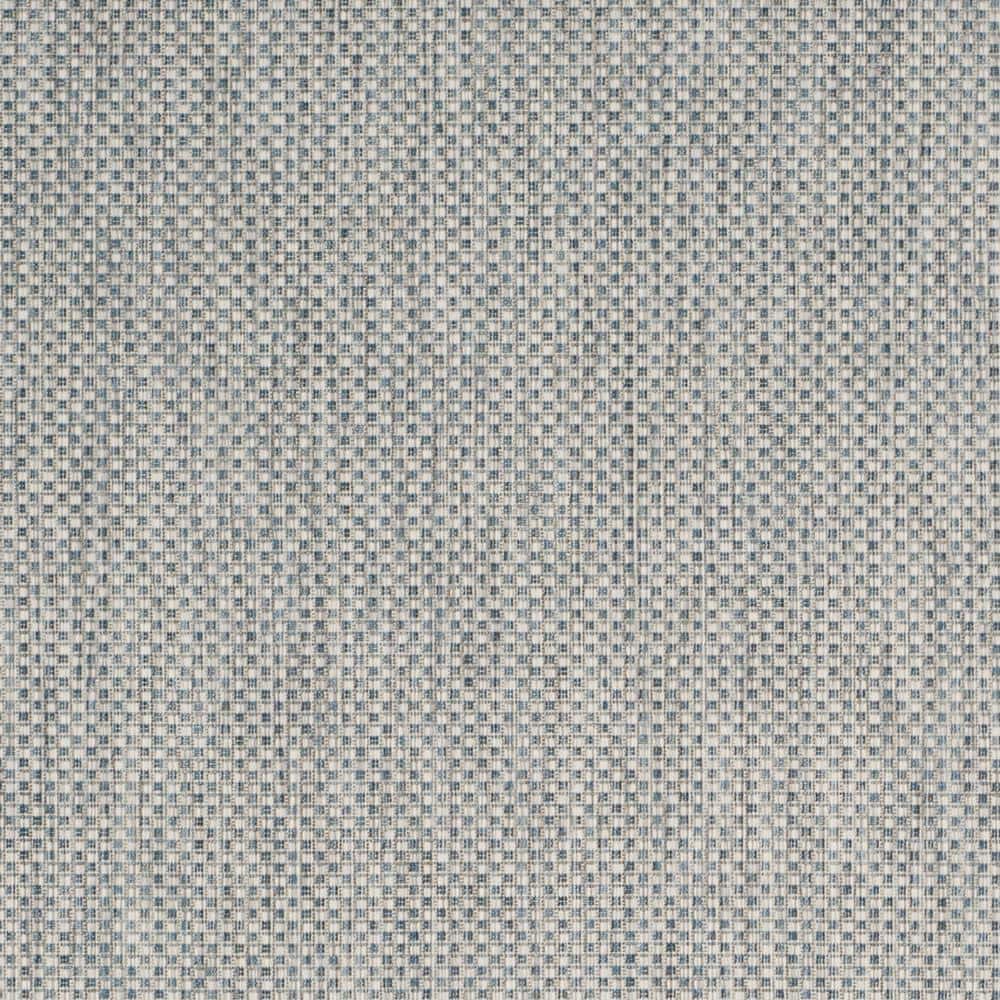 Gray Synthetic Flat Woven Reversible Outdoor Area Rug, 9' x 12'