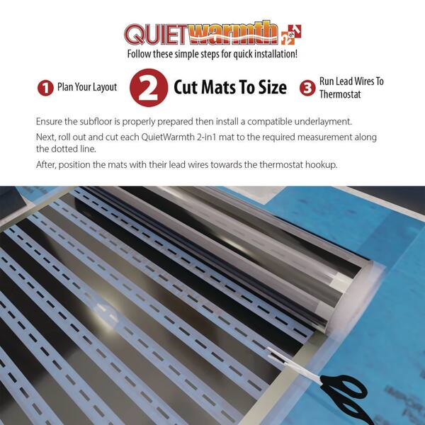 Heated Floor System MP Global Products: QuietWarmth Underfloor