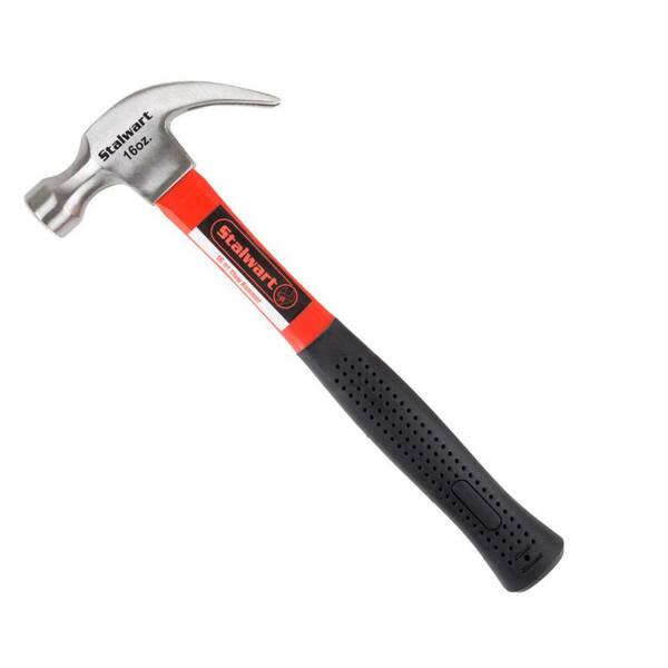 16oz Steel Shaft Handle Claw Hammer Rubber Grip Handle Nail Remover Carpenters 