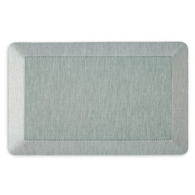 Martha Stewart Stella Ticking Stripe Slip-Resistant Kitchen Mat, Gray/Yellow, 20x36