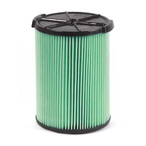HEPA Material Pleated Paper Wet/Dry Vac Cartridge Filter for Most 5 Gallon and Larger RIDGID Shop Vacuums (1-Pack)