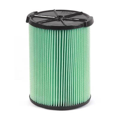 5-Layer HEPA Media Pleated Paper Filter for Most 5 Gal. and Larger Wet/Dry Shop Vacuums