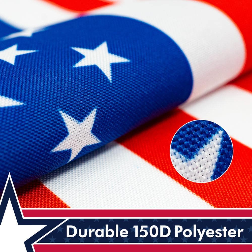 Patriotic Red White and Blue Polyester Garden Flag