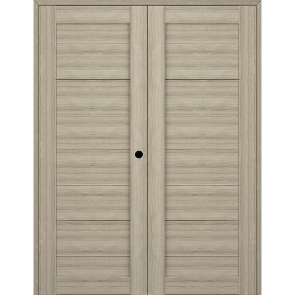 Belldinni Ermi 64 in. x 80 in. Left Hand Active Shambor Finished Wood Composite Double Prehung Interior Door