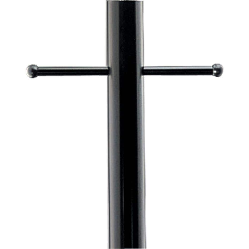 Outdoor 7 Matte Black Aluminum Post with Ladder Rest