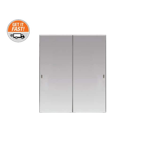 Impact Plus 72 in. x 80 in. Beveled Edge Backed Mirror Aluminum