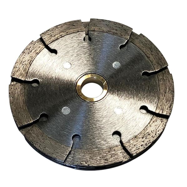 EDiamondTools 4 in. Diamond Tuck Point Blades For Mortar, 1/4 in. Tuck Width, Sandwich Dual Blades, 7/8"-5/8" Non-Threaded Arbor