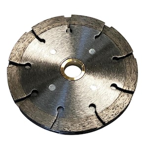 4 in. Diamond Tuck Point Blades For Mortar, 3/8 in. Tuck Width, Sandwich Dual Blades, 7/8"-5/8" Non-Threaded Arbor