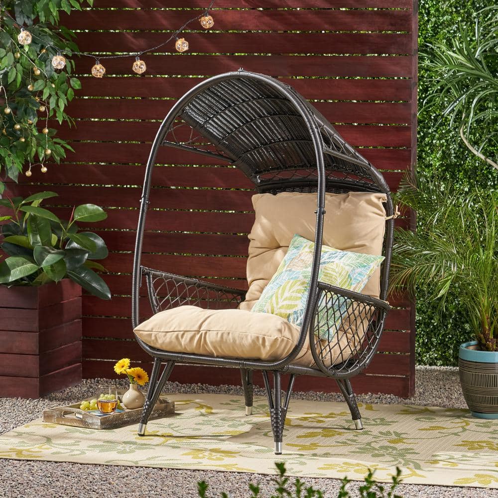 noble house malia outdoor wicker standing basket chair