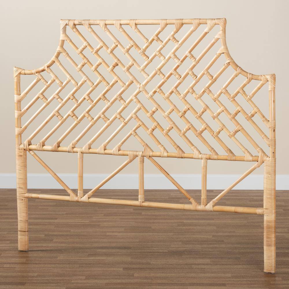 Jayliah Natural Brown Rattan Queen Size Headboard