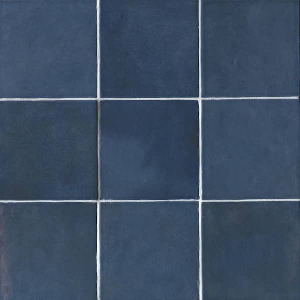 Bedrosians Sample-Cloe Glossy Blue 5 in. x 5 in. Ceramic Wall Tile