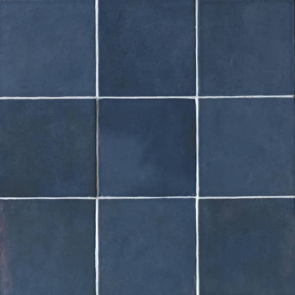 Bedrosians Cloe Square Glossy Blue 5 in. x 5 in. Ceramic Wall Tile (10.83 sq. ft./Case)