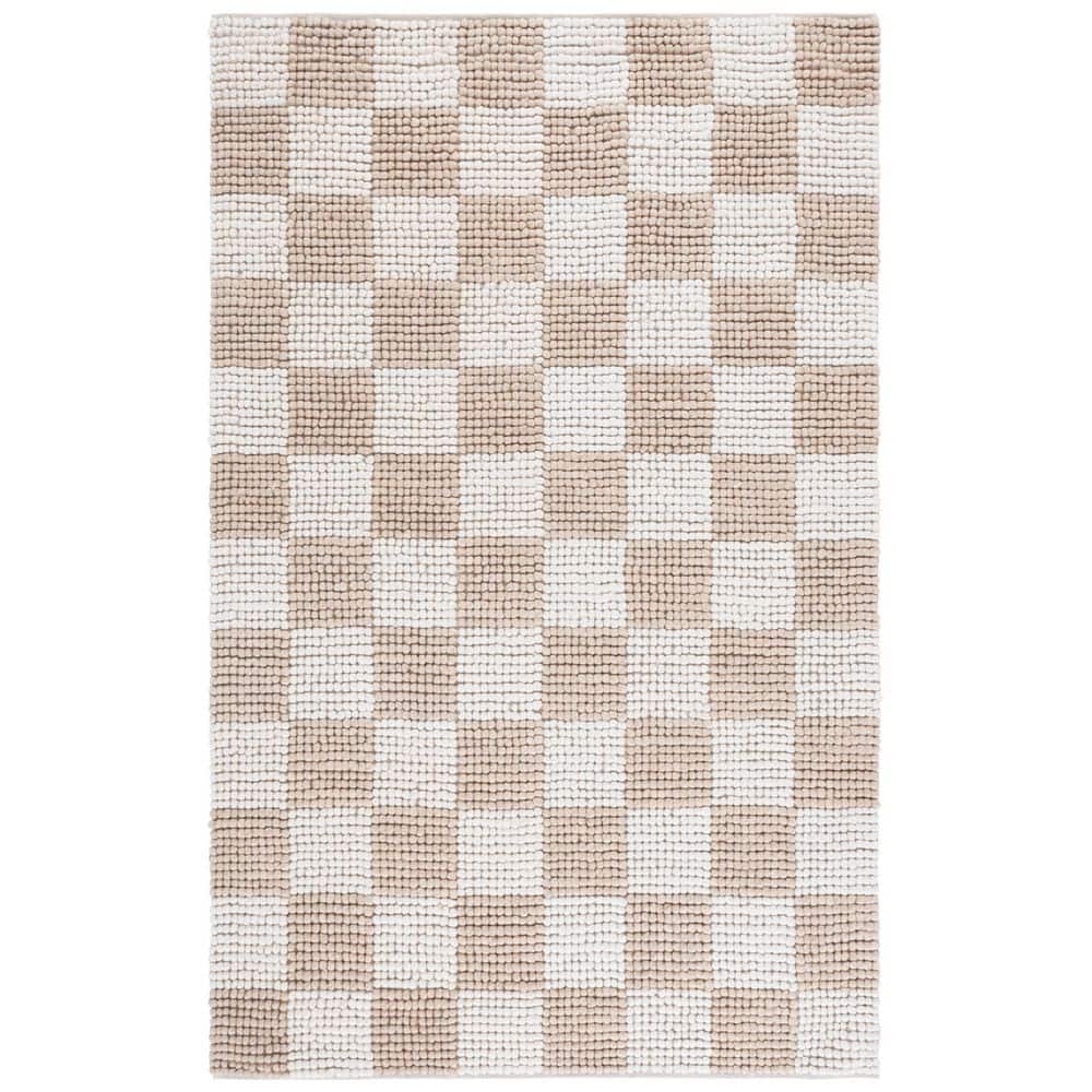 Natura 6 ft. x 9 ft. Taupe/Ivory Modern Checkered Area Rug price history on PriceWatchPro