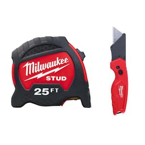 25 ft. x 1.3 in. Gen II STUD Tape Measure with 14 ft. Standout with Fastback Compact Folding Utility Knife