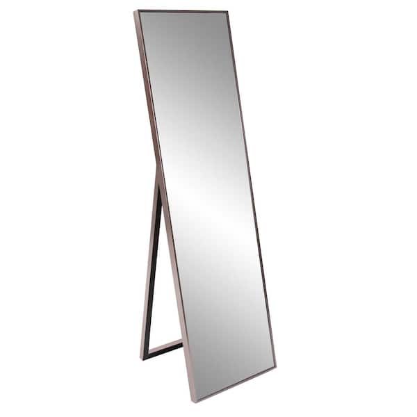 Marley Forrest 64.5 in. x 18.5 in. Classic Rectangular Framed Polystyrene Brushed Brass Dressing Mirror
