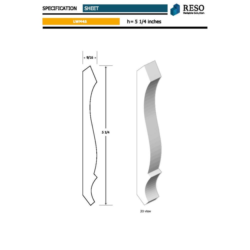 Primed Finger-Jointed Pine Crown Molding 96 in. 3-Piece Set