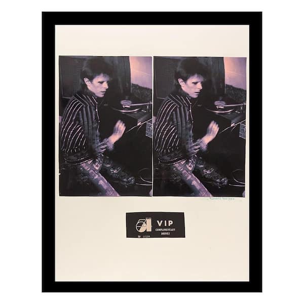 VENICE BEACH Collections David Bowie Ziggy Stardust at Studio 54-Vintage by Fairchild Paris 1-Piece Framed Graphic Print 18 in. x 14 in.