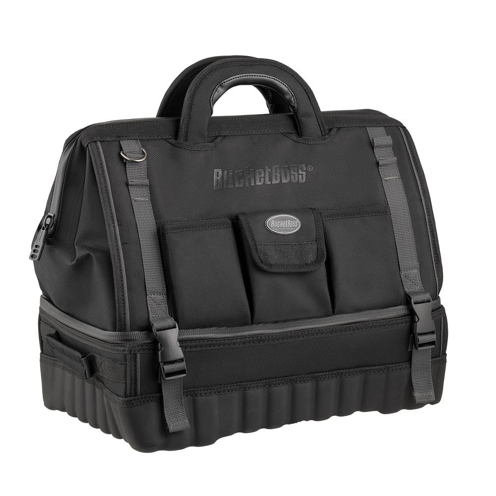 Bucket Boss Black Polyester 18-Inch Double-Wall Tool Bag