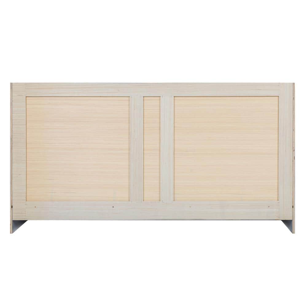 Brookings 60-Inch Gray Shaker Bathroom Vanity Cabinet