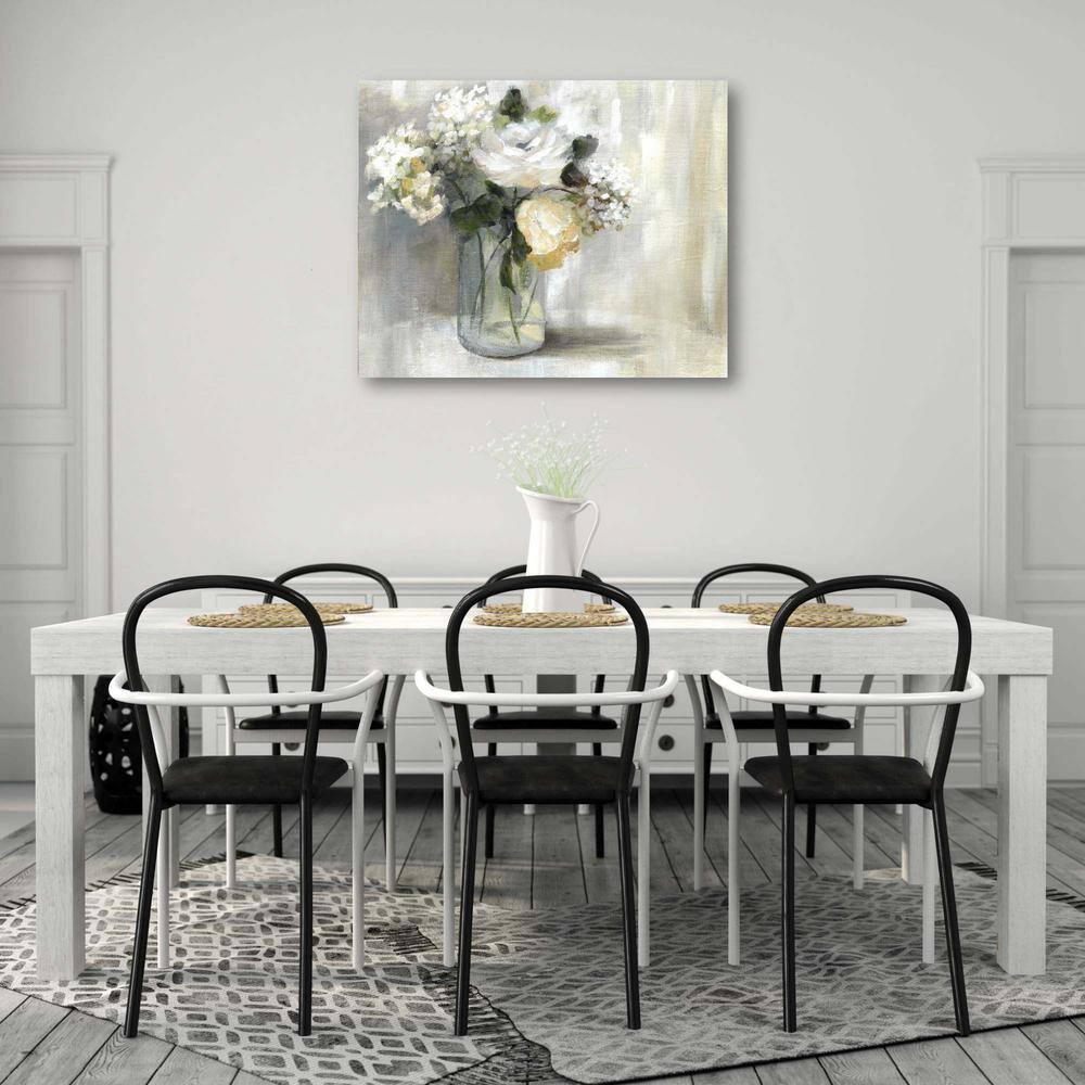 Summer Nuance 16" x 20" Beige and White Canvas Wall Art