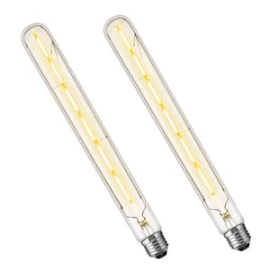 4-Watt 40-Watt Equivalent 12 in. Edison T30 LED Tubular Bulb Vintage Filament Design, Soft White 3000K, Dimmable, 2-Pack